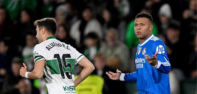 جدل تحكيمي يحيط بلقاء ريال مدريد وإلتشي: تفاصيل احتجاج مبابي الناري
